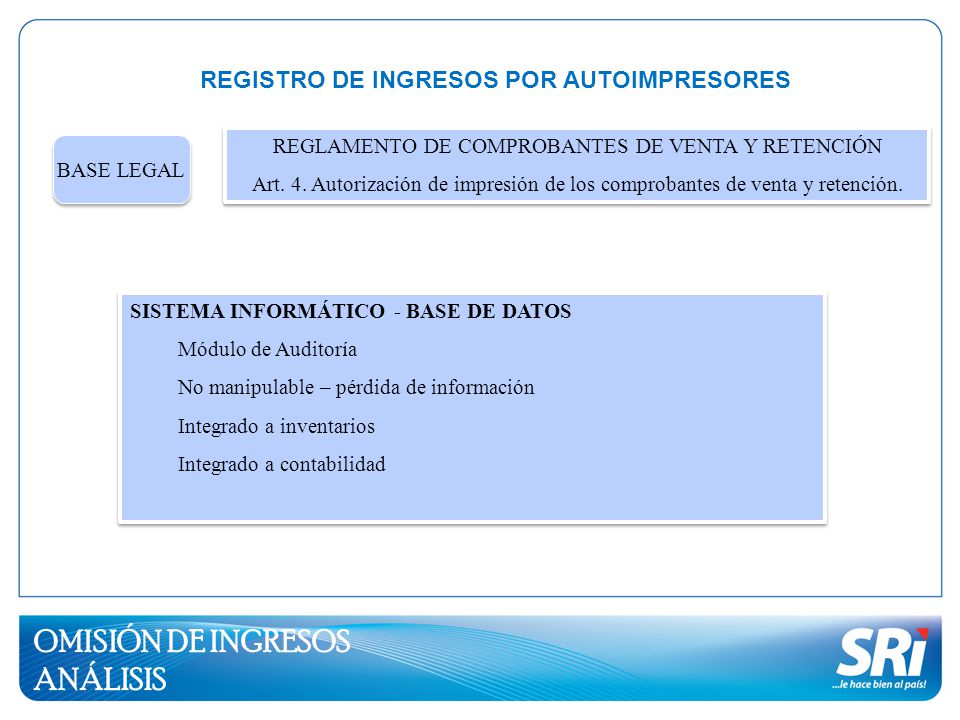 REGISTRO DE INGRESOS POR AUTOIMPRESORES