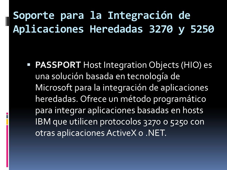 Soporte para la Integración de Aplicaciones Heredadas 3270 y 5250
