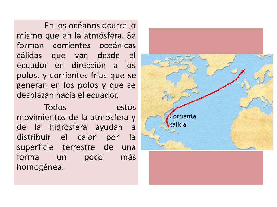 En los océanos ocurre lo mismo que en la atmósfera