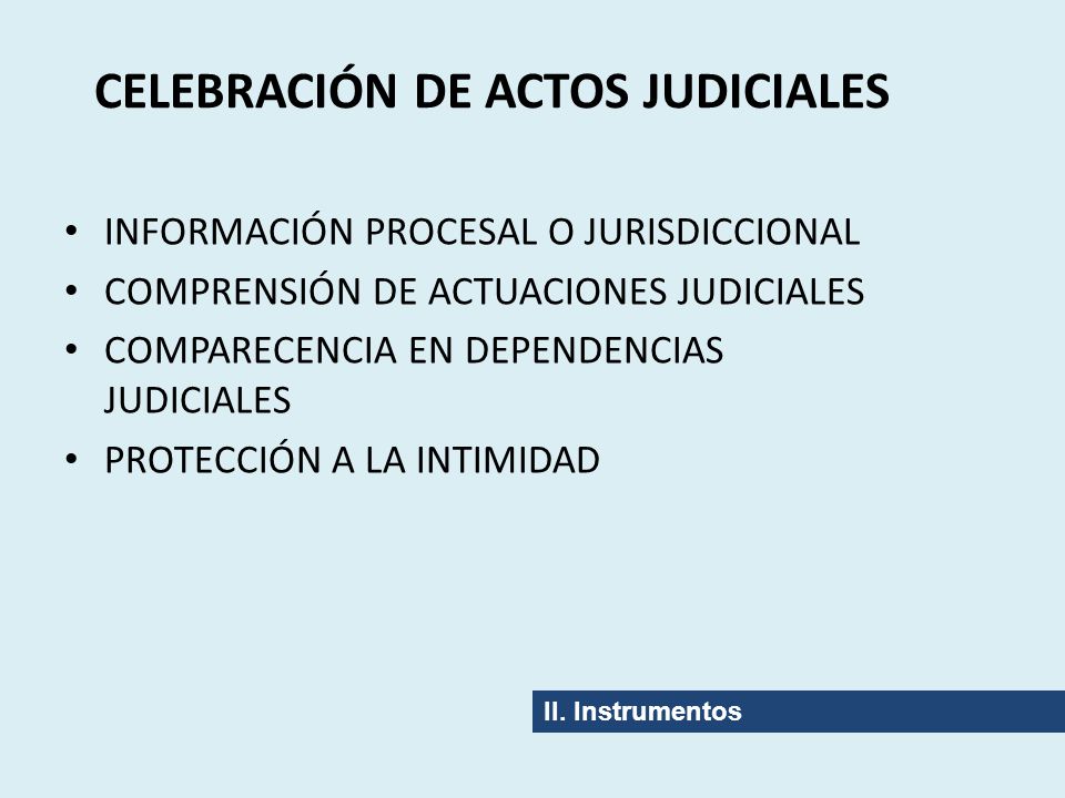 CELEBRACIÓN DE ACTOS JUDICIALES