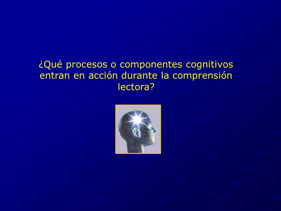 ¿Qué procesos o componentes cognitivos entran en acción durante la comprensión lectora