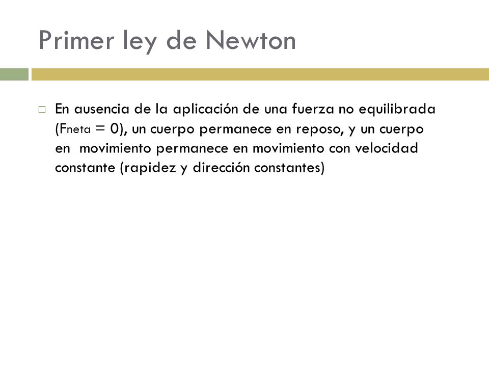 Primer ley de Newton