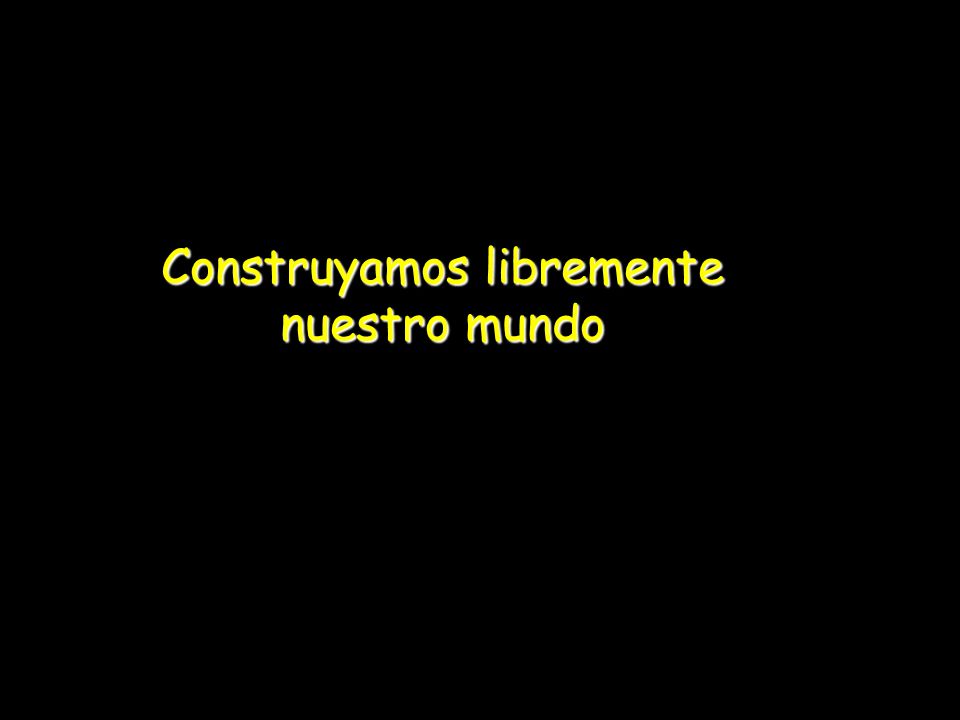 Construyamos libremente nuestro mundo