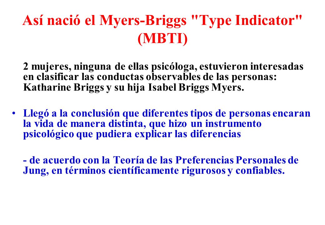 Así nació el Myers-Briggs Type Indicator (MBTI)