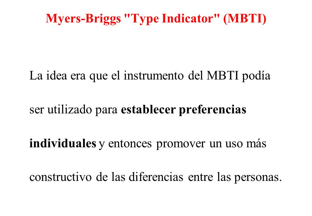 Myers-Briggs Type Indicator (MBTI)