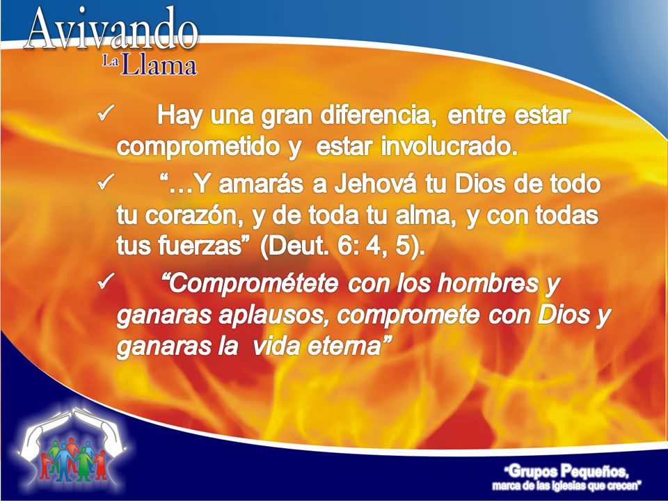 Hay una gran diferencia, entre estar comprometido y estar involucrado.