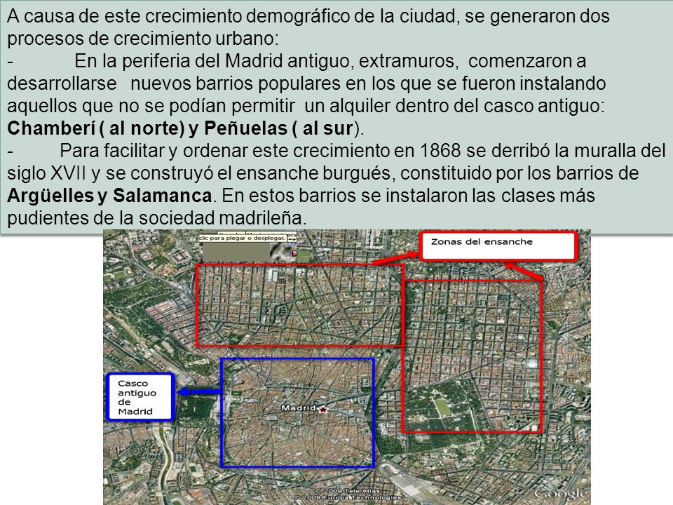 A causa de este crecimiento demográfico de la ciudad, se generaron dos procesos de crecimiento urbano: