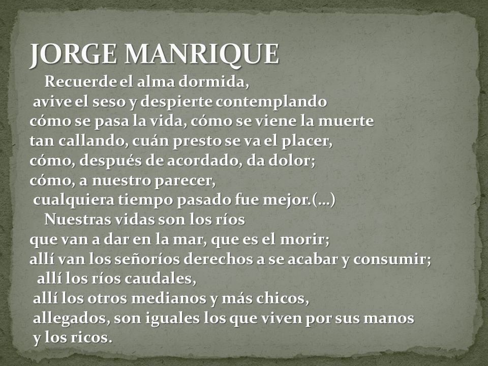 JORGE MANRIQUE