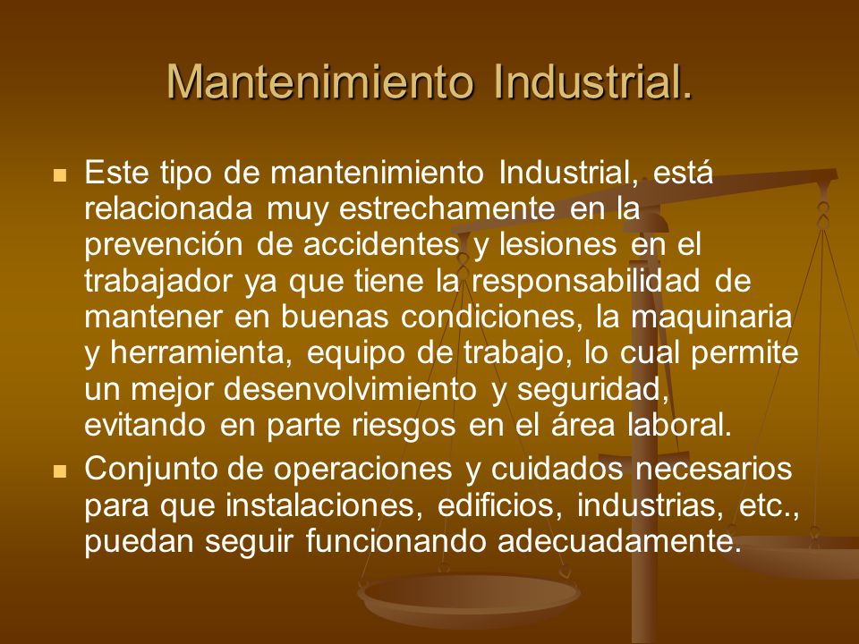 Mantenimiento Industrial.