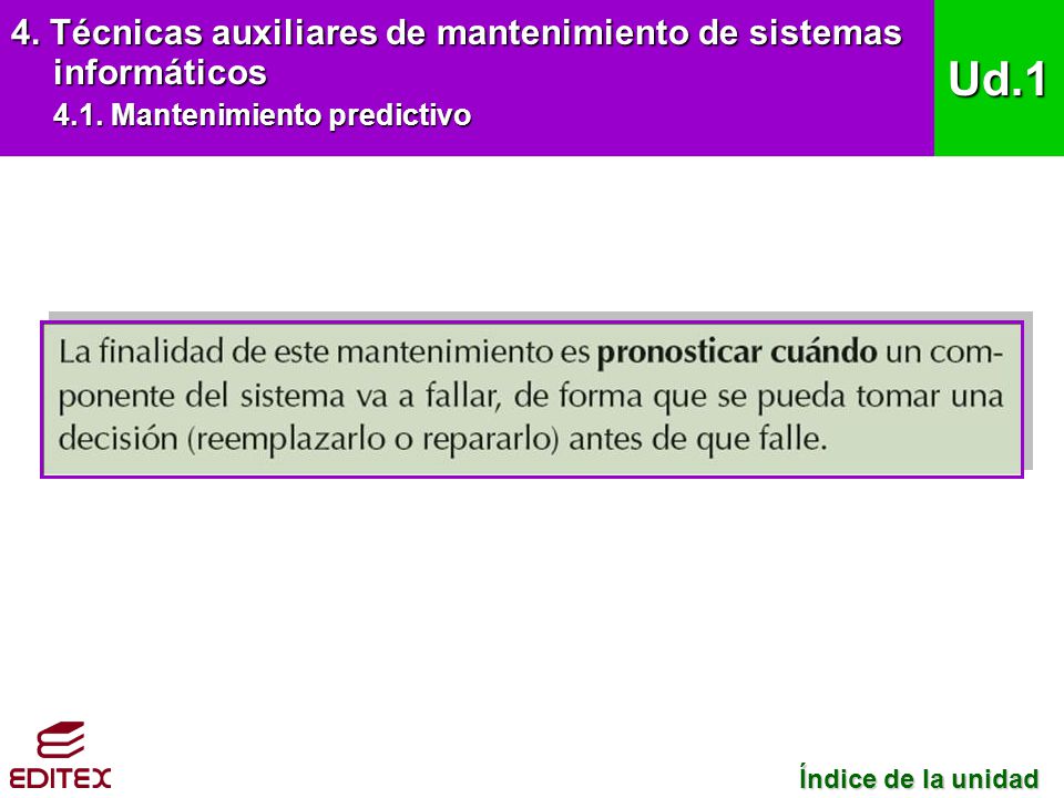 Ud.1 4. Técnicas auxiliares de mantenimiento de sistemas informáticos