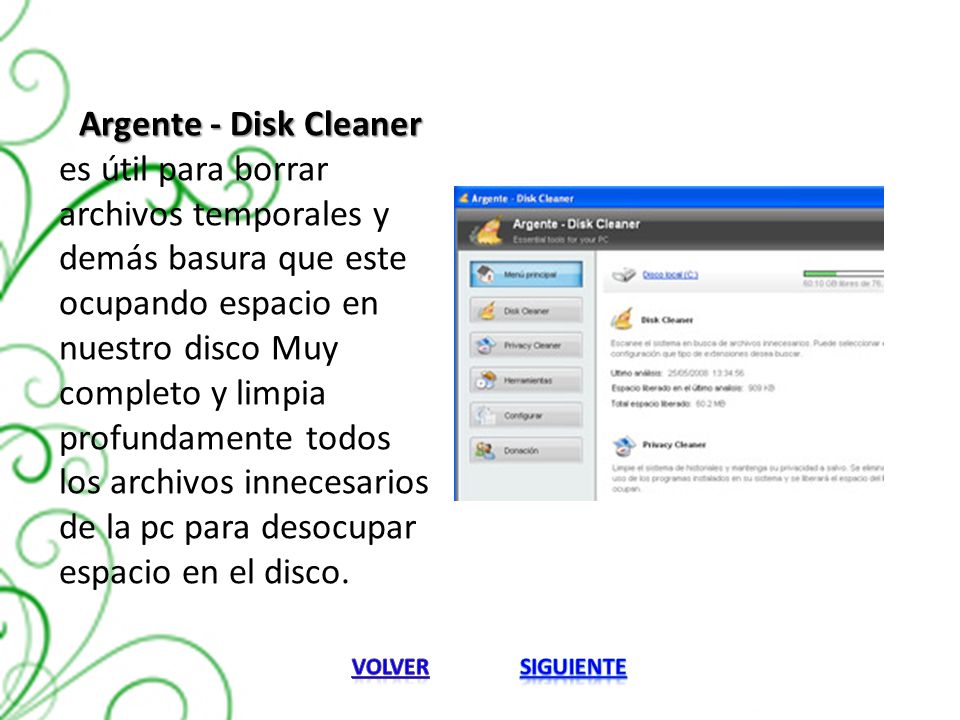 Argente - Disk Cleaner