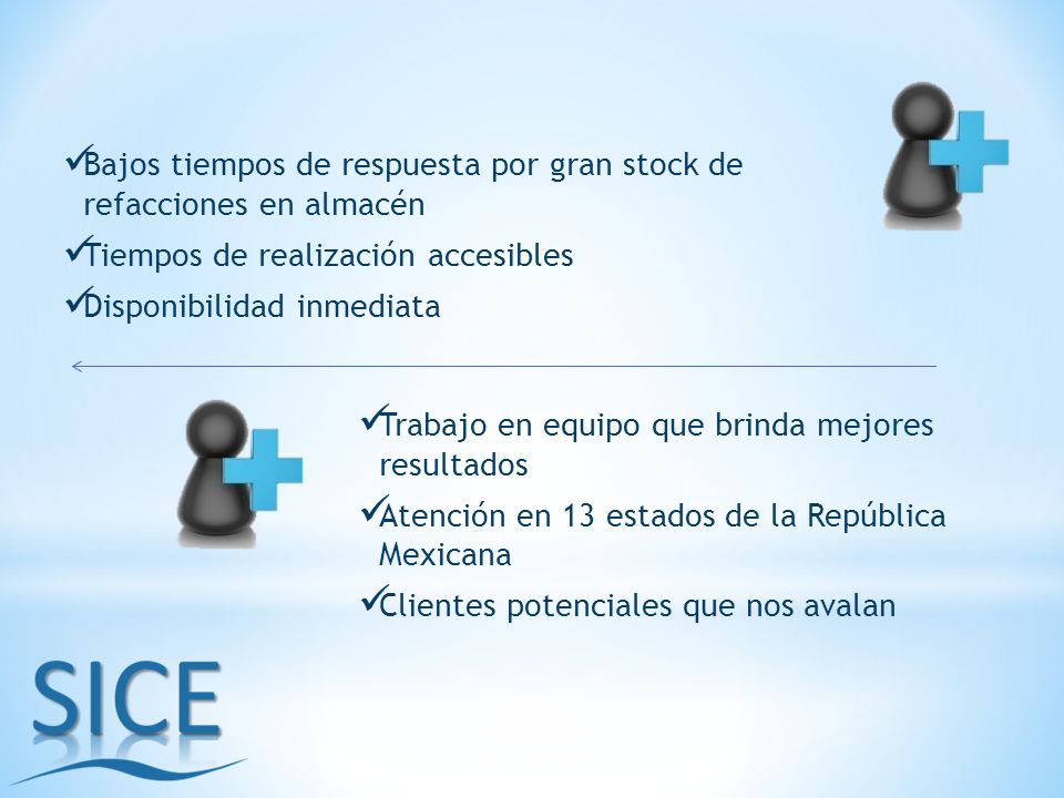 Bajos tiempos de respuesta por gran stock de refacciones en almacén