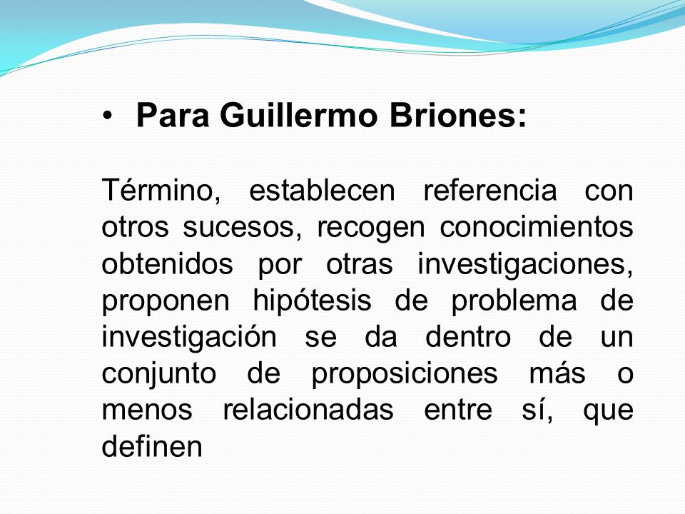 Para Guillermo Briones: