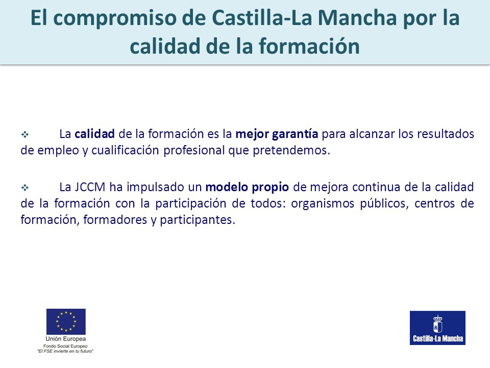 El compromiso de Castilla-La Mancha por la calidad de la formación