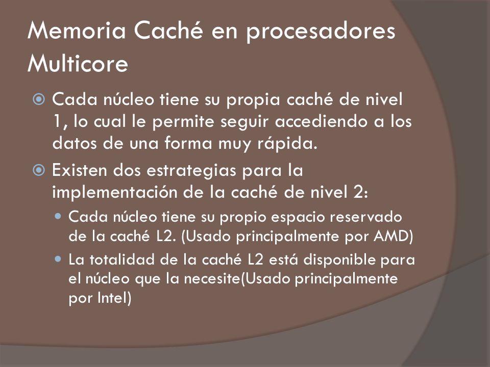 Memoria Caché en procesadores Multicore