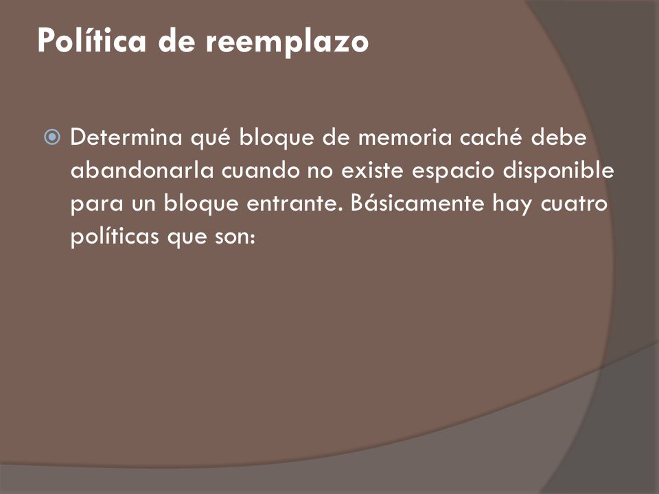 Política de reemplazo