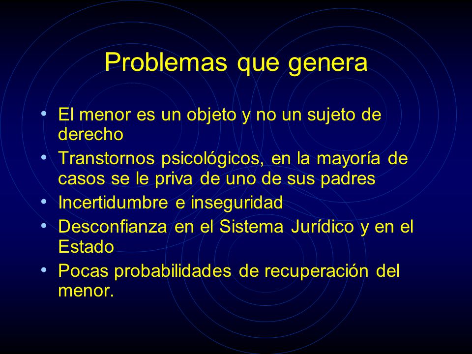 Problemas que genera El menor es un objeto y no un sujeto de derecho