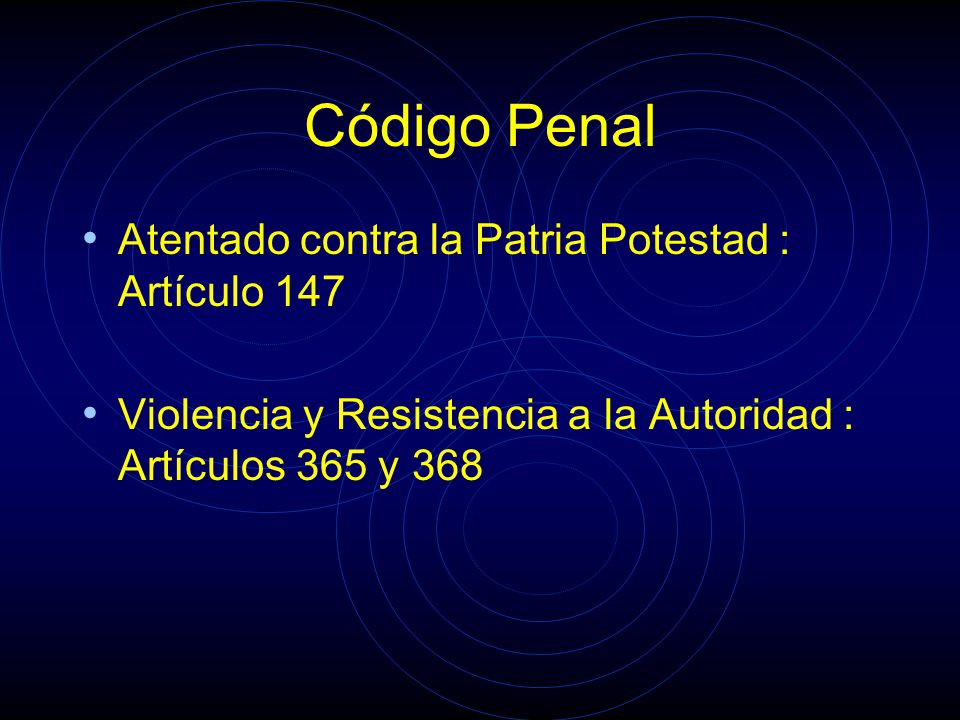 Código Penal Atentado contra la Patria Potestad : Artículo 147