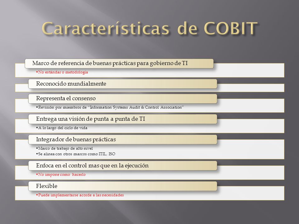 Características de COBIT