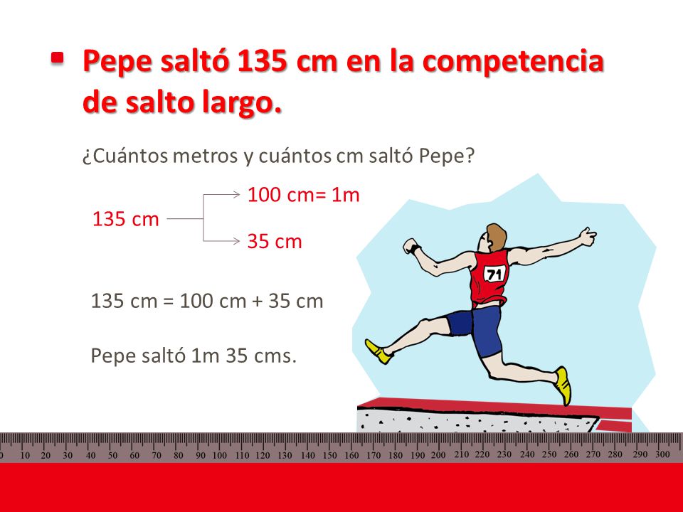 Pepe saltó 135 cm en la competencia de salto largo.