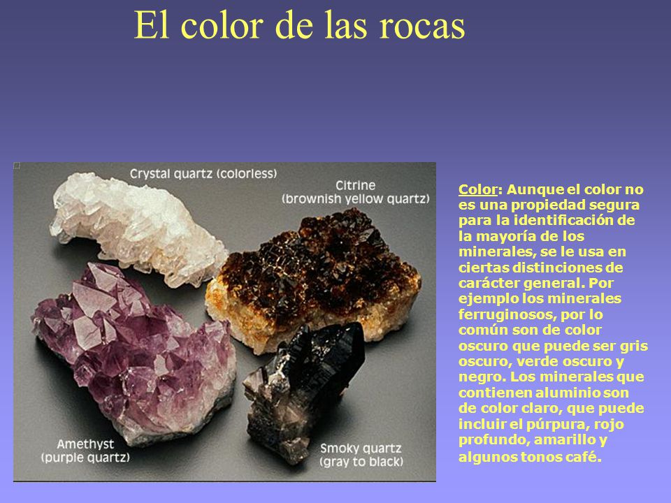 El color de las rocas