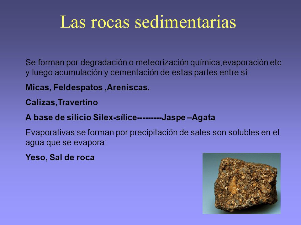 Las rocas sedimentarias