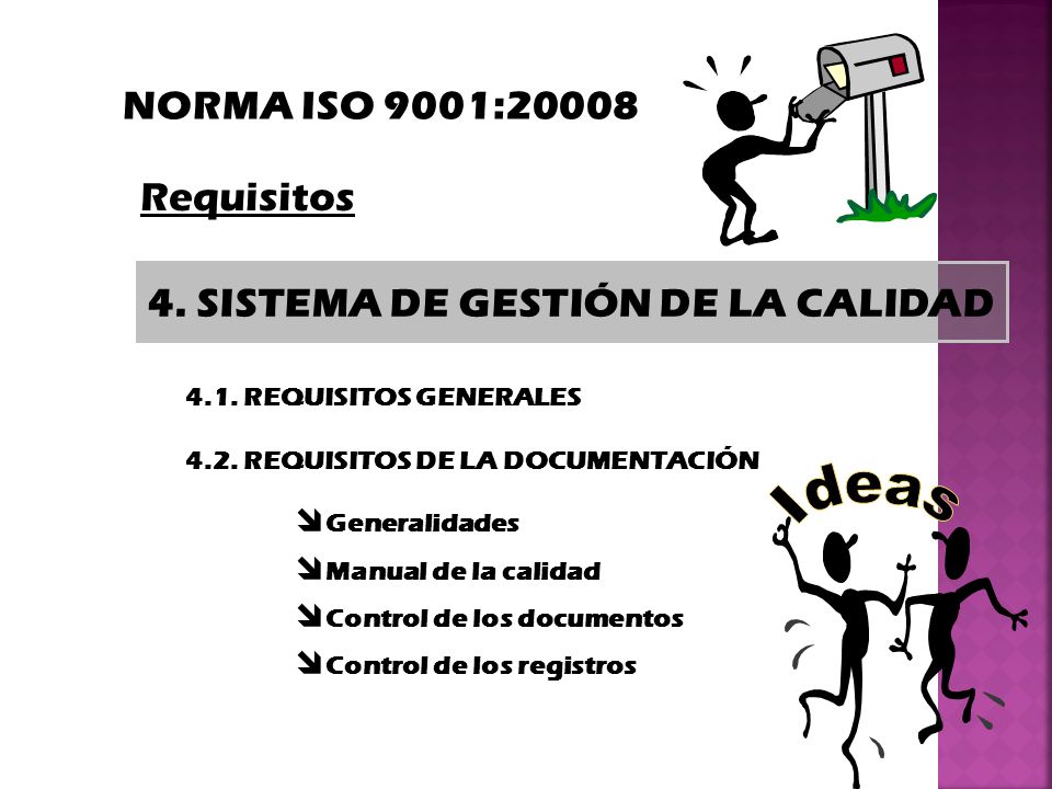 Ideas NORMA ISO 9001:20008 Requisitos