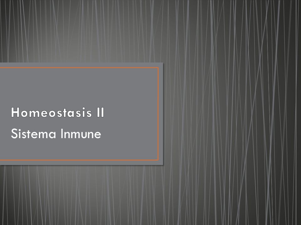 Homeostasis II Sistema Inmune