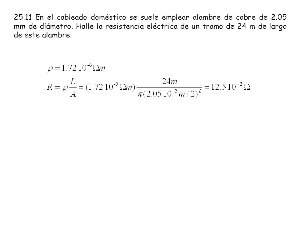 En el cableado doméstico se suele emplear alambre de cobre de 2