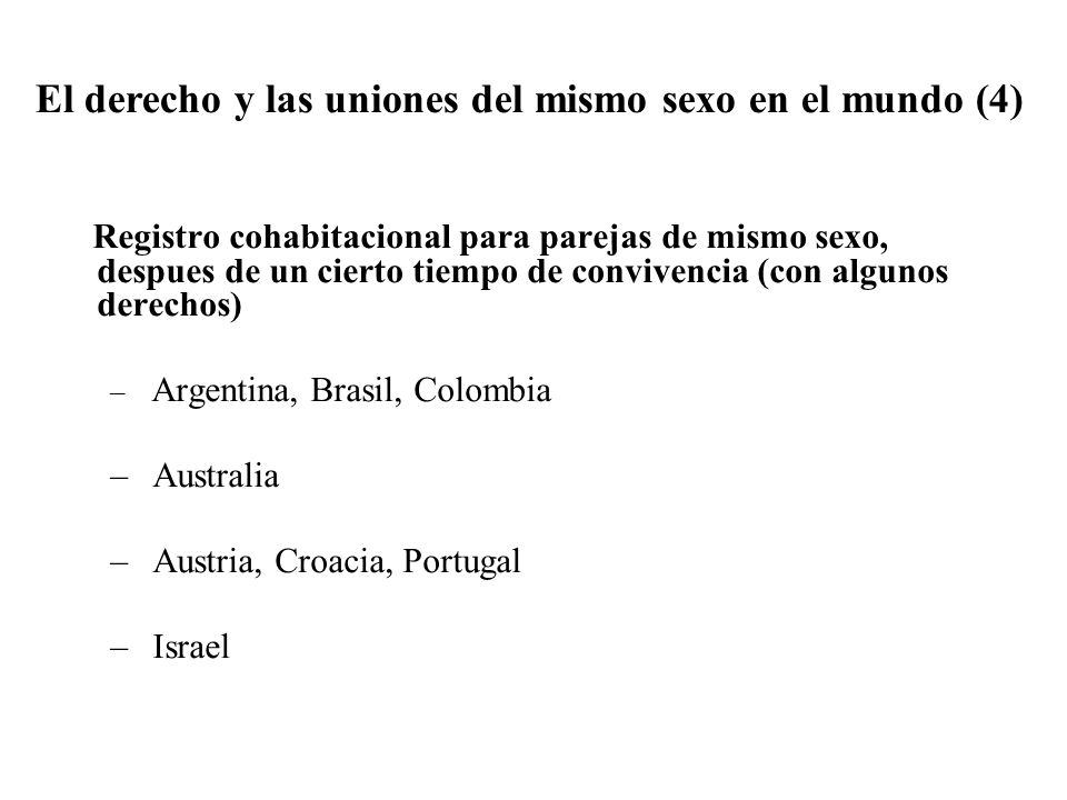 El derecho y las uniones del mismo sexo en el mundo (4)