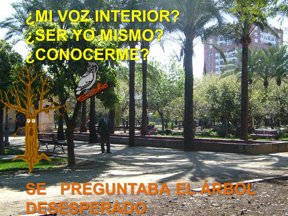 ¿MI VOZ INTERIOR ¿SER YO MISMO ¿CONOCERME SE PREGUNTABA EL ÁRBOL DESESPERADO