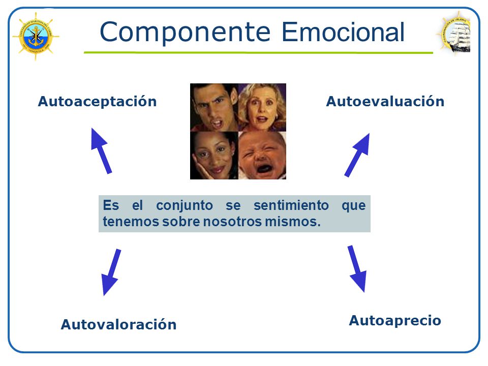 Componente Emocional Autoaceptación Autoevaluación