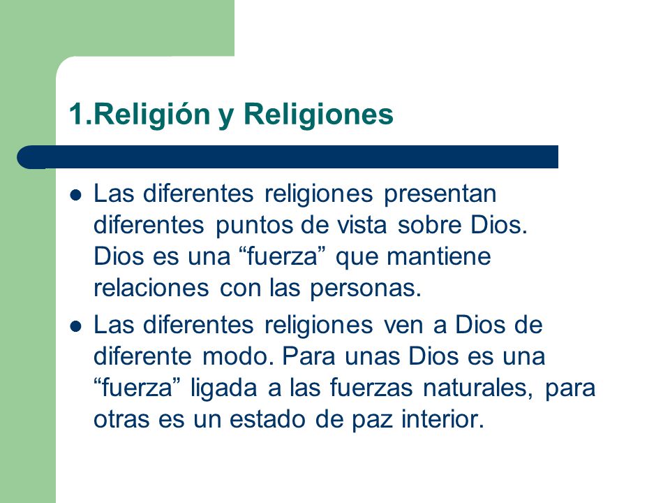 1.Religión y Religiones