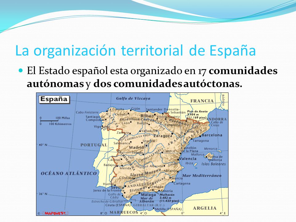 La organización territorial de España