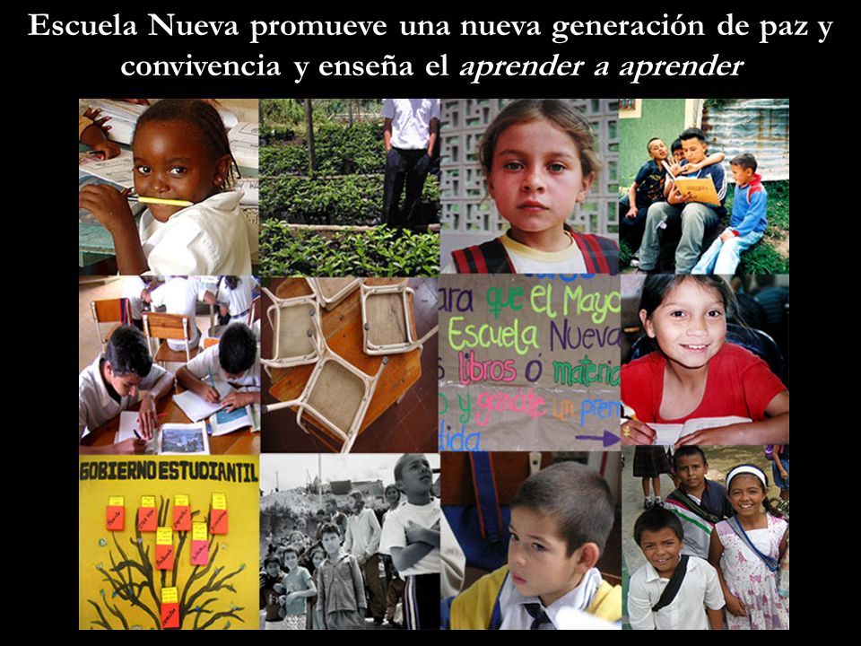 Escuela Nueva promueve una nueva generación de paz y convivencia y enseña el aprender a aprender