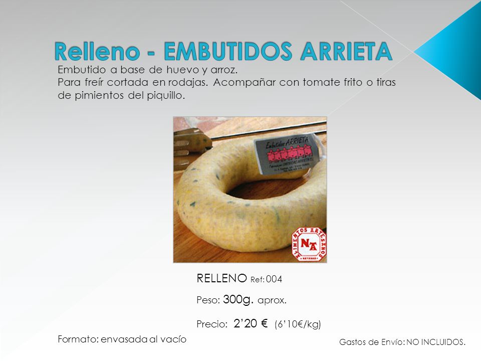 Relleno - EMBUTIDOS ARRIETA