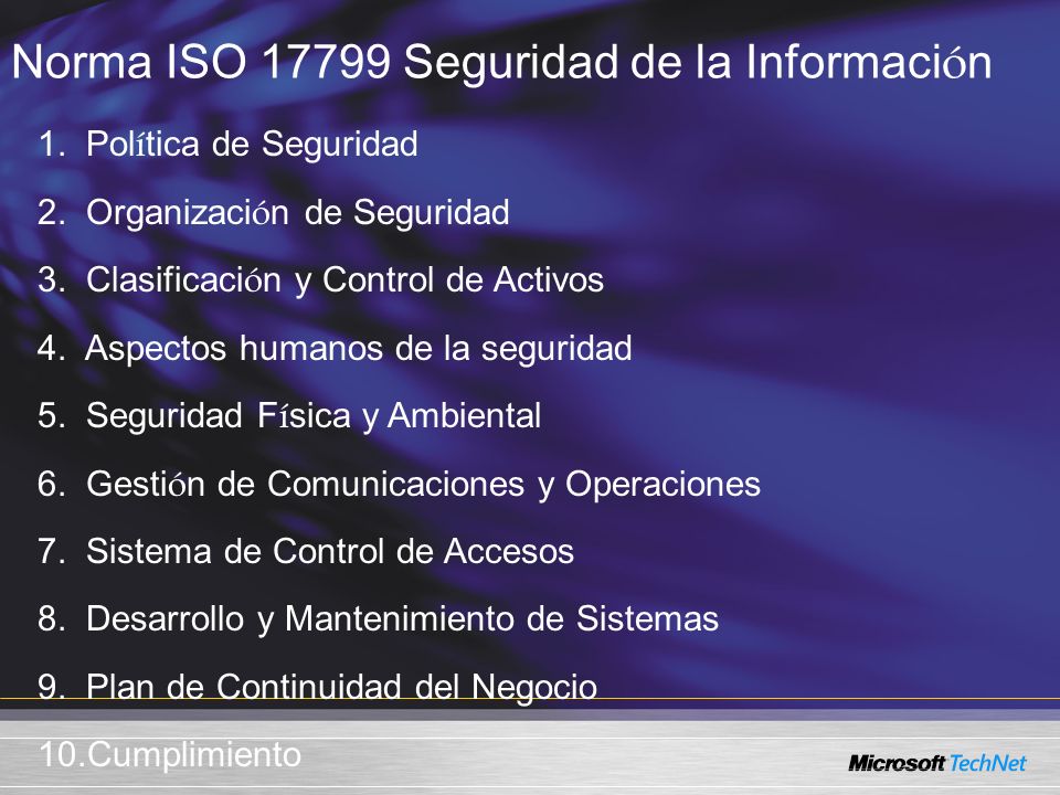 Norma ISO Seguridad de la Información