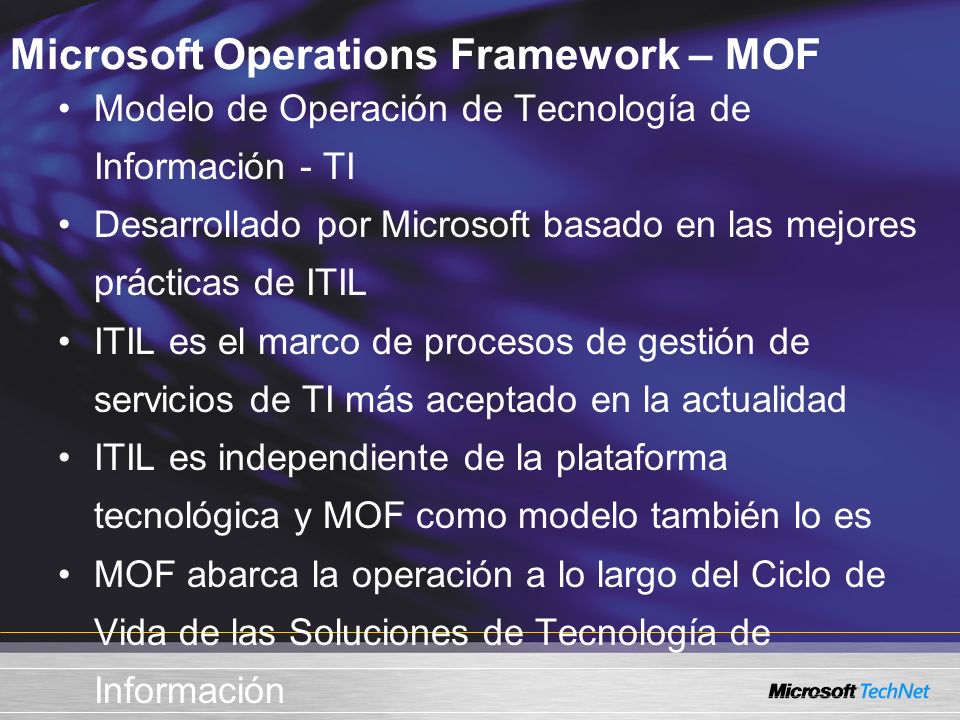 Microsoft Operations Framework – MOF
