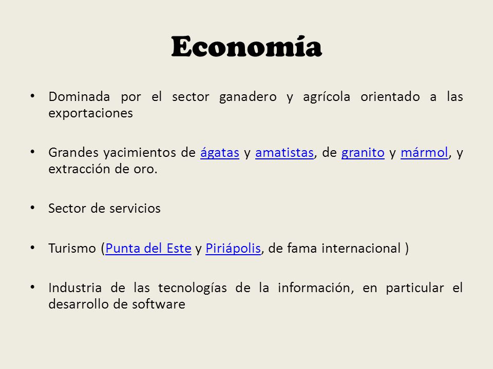 Economía Dominada por el sector ganadero y agrícola orientado a las exportaciones.