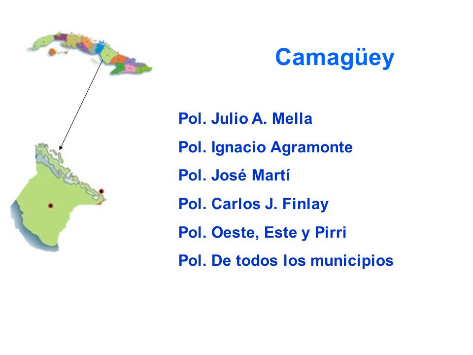 Camagüey Pol. Julio A. Mella Pol. Ignacio Agramonte Pol. José Martí