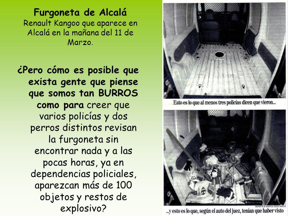 Furgoneta de Alcalá Renault Kangoo que aparece en Alcalá en la mañana del 11 de Marzo.