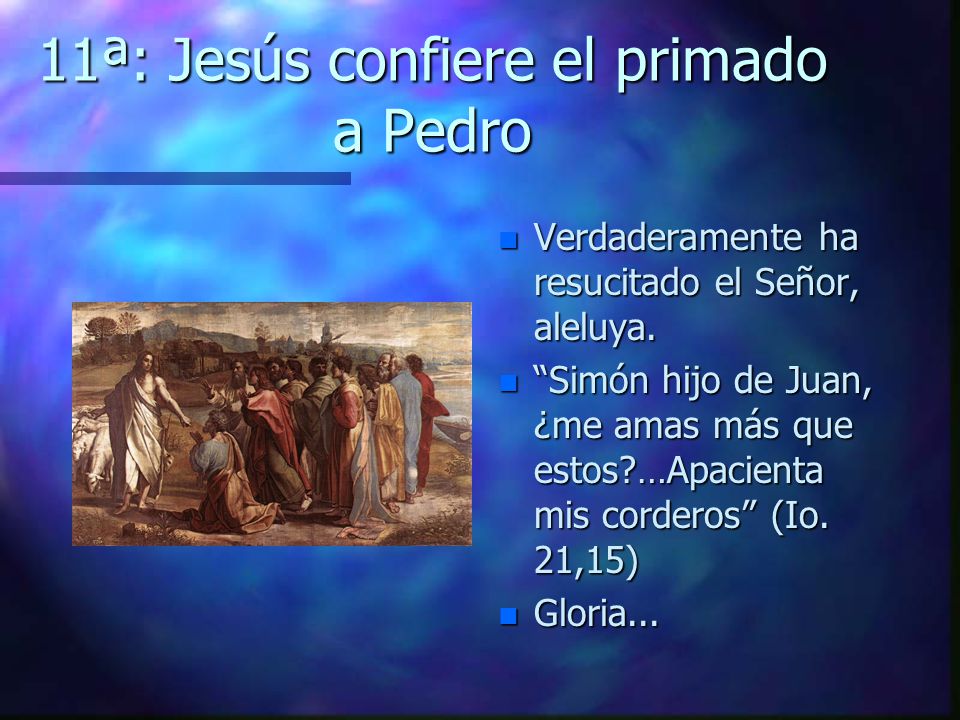11ª: Jesús confiere el primado a Pedro