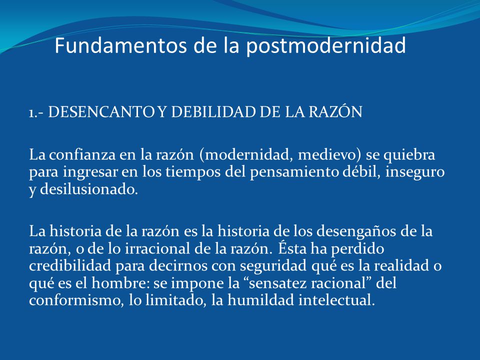 Fundamentos de la postmodernidad