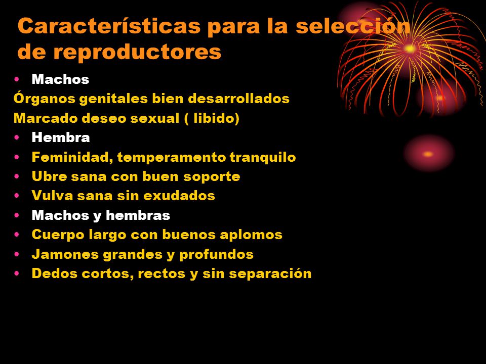 Características para la selección de reproductores