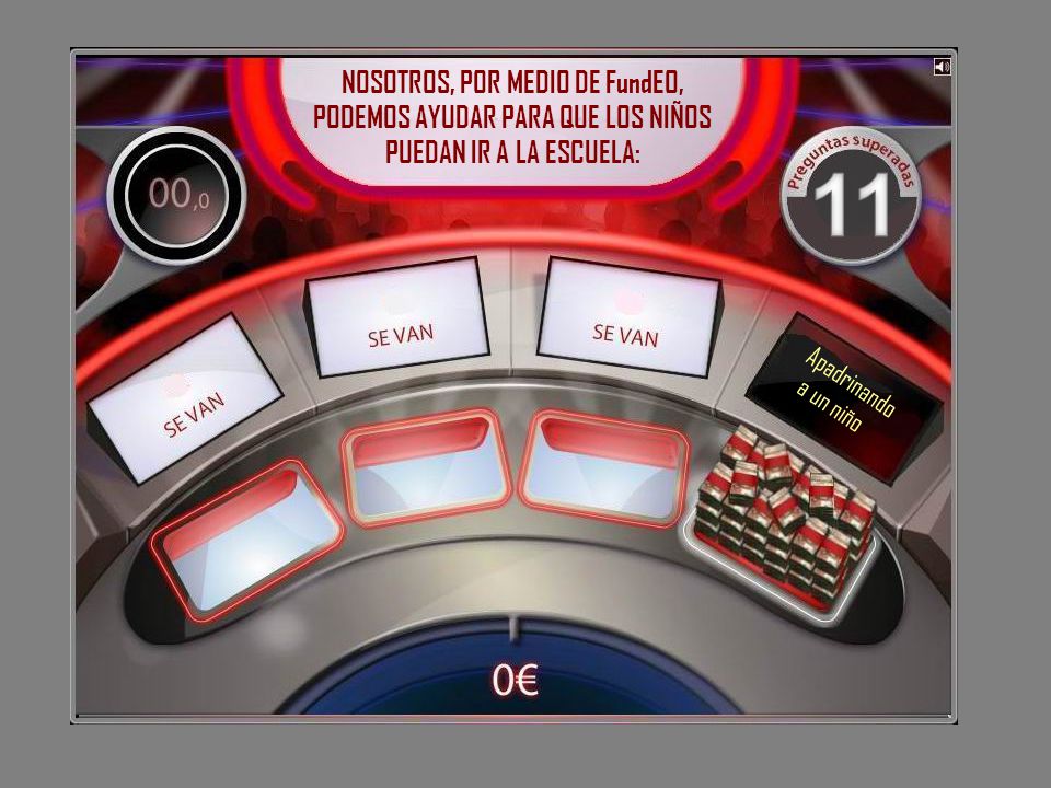 NOSOTROS, POR MEDIO DE FundEO, PODEMOS AYUDAR PARA QUE LOS NIÑOS PUEDAN IR A LA ESCUELA: