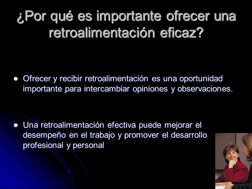 ¿Por qué es importante ofrecer una retroalimentación eficaz