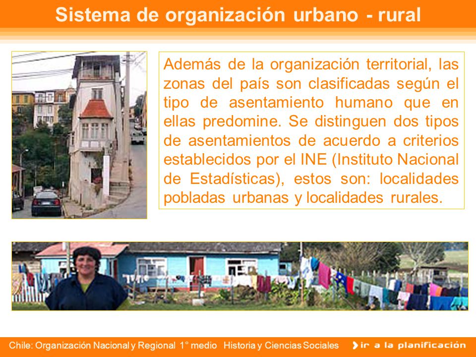 Sistema de organización urbano - rural
