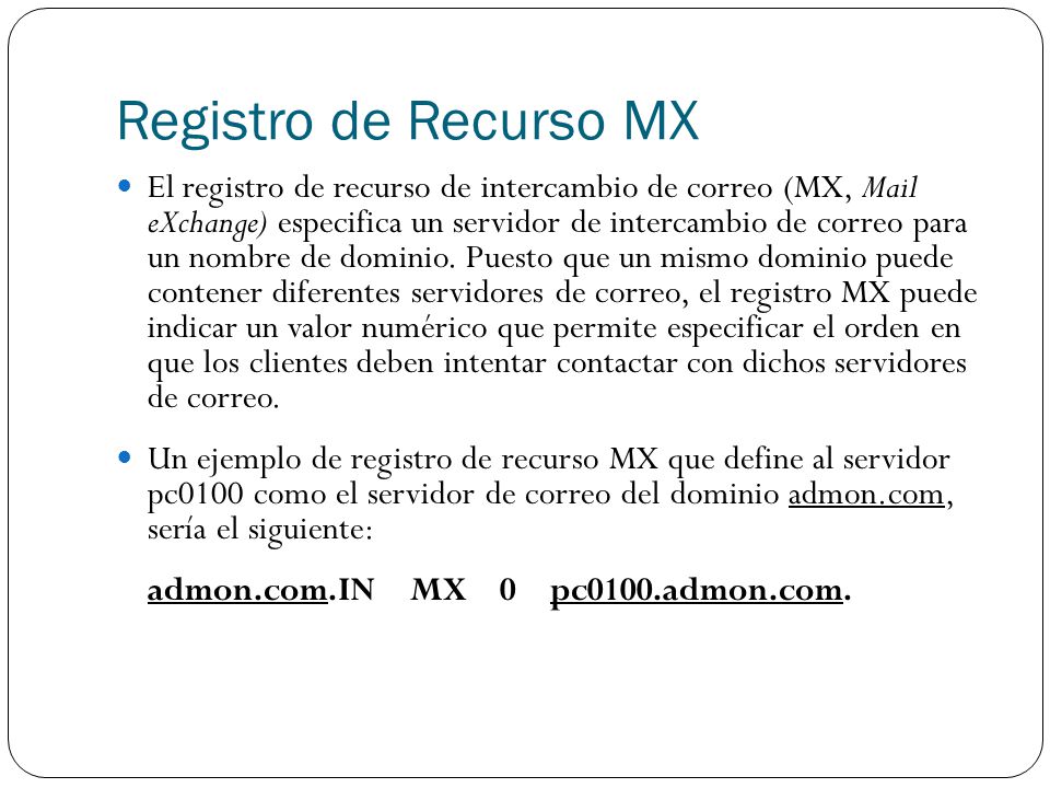 Registro de Recurso MX