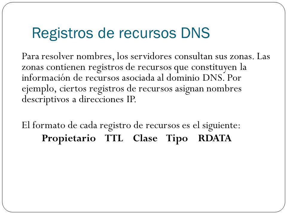 Registros de recursos DNS