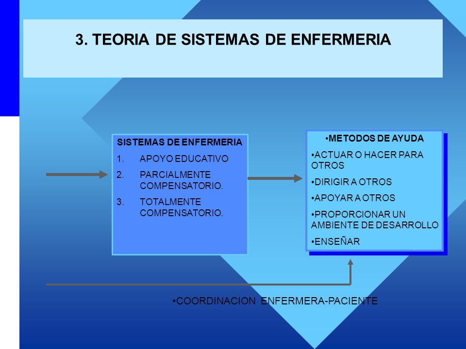 3. TEORIA DE SISTEMAS DE ENFERMERIA